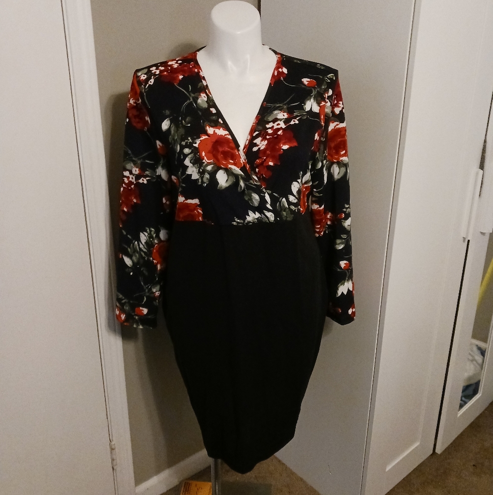 Floral body con dress